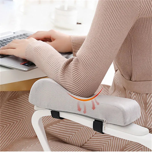 1PC Memory Foam Chair Armrest Pads Black Grey Computer Chair Armrest Cushion Relief Elbows Forearm Pressure Pad For Home Offiice
